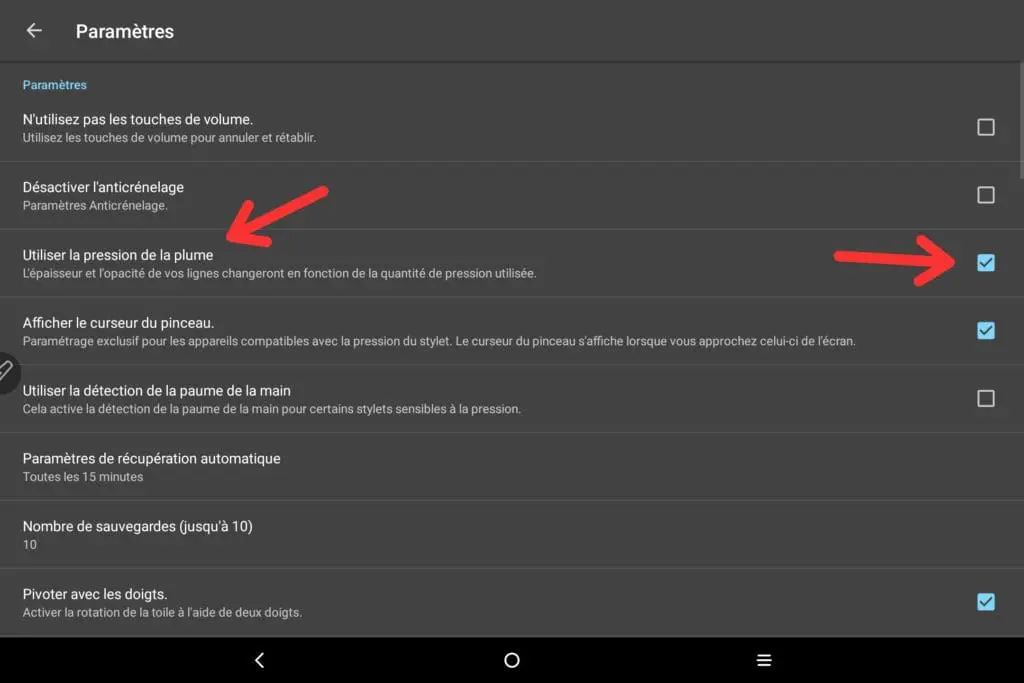 Quelques réglages à faire sur Medibang pour avoir la pression du stylet