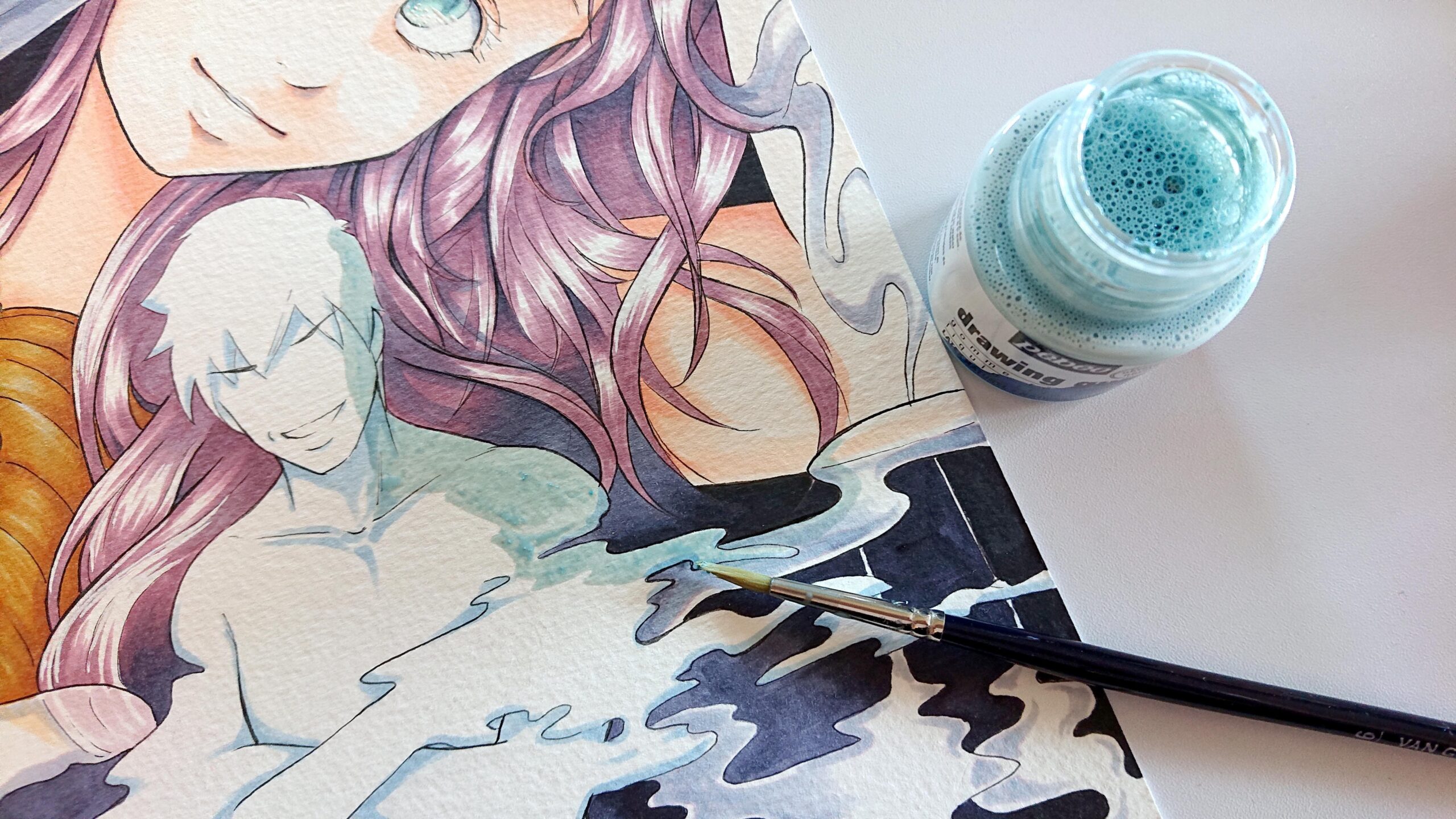 illustration copic Dédé & Mumu