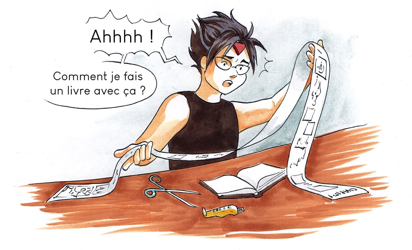 Difficile d'imprimer un livre à partir d'un webtoon. Dratfy ne sait pas quoi faire de ce format.