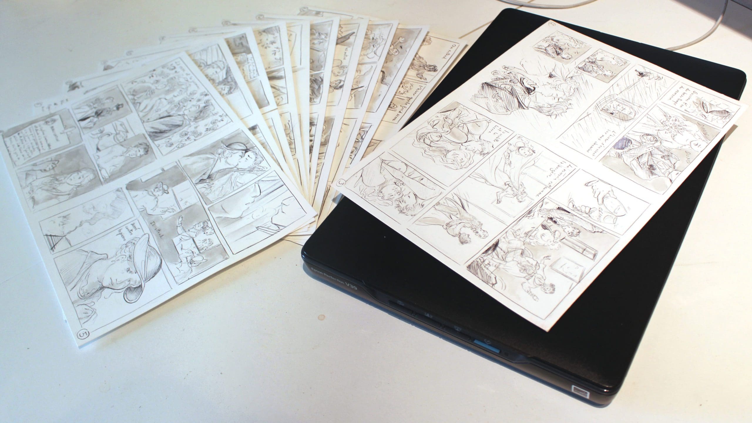 Scanner ses pages de manga en noir et blanc