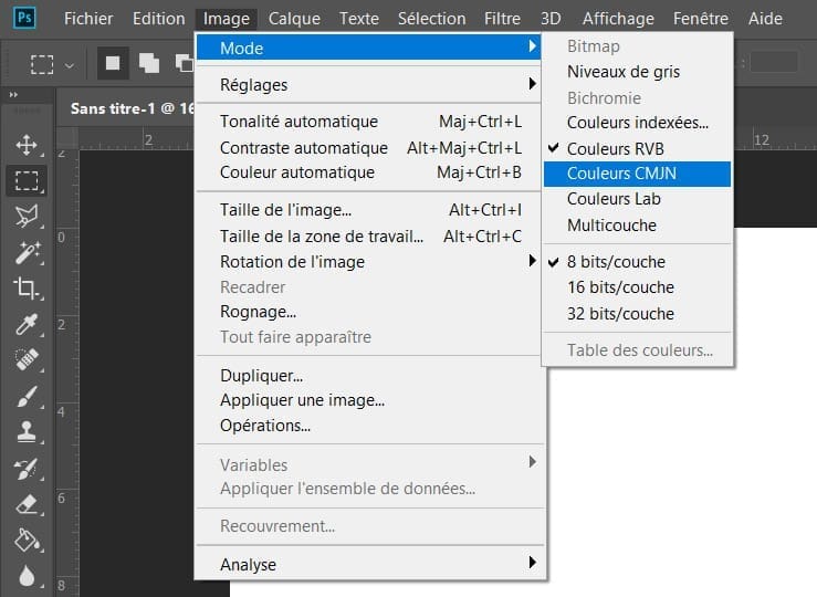 Changer de mode colorimétrique avec Photoshop