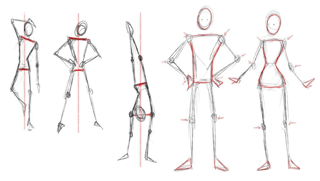 Dessiner l'anatomie de personnage et ses positions