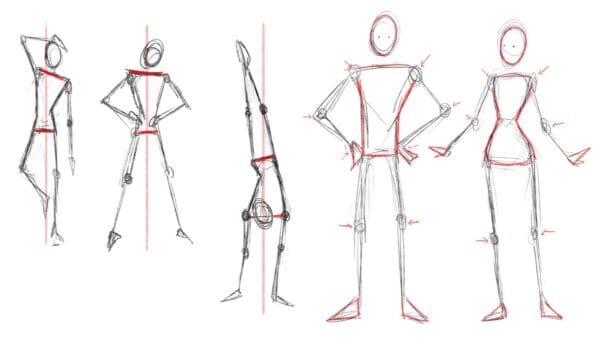 Dessiner l'anatomie de personnage et ses positions