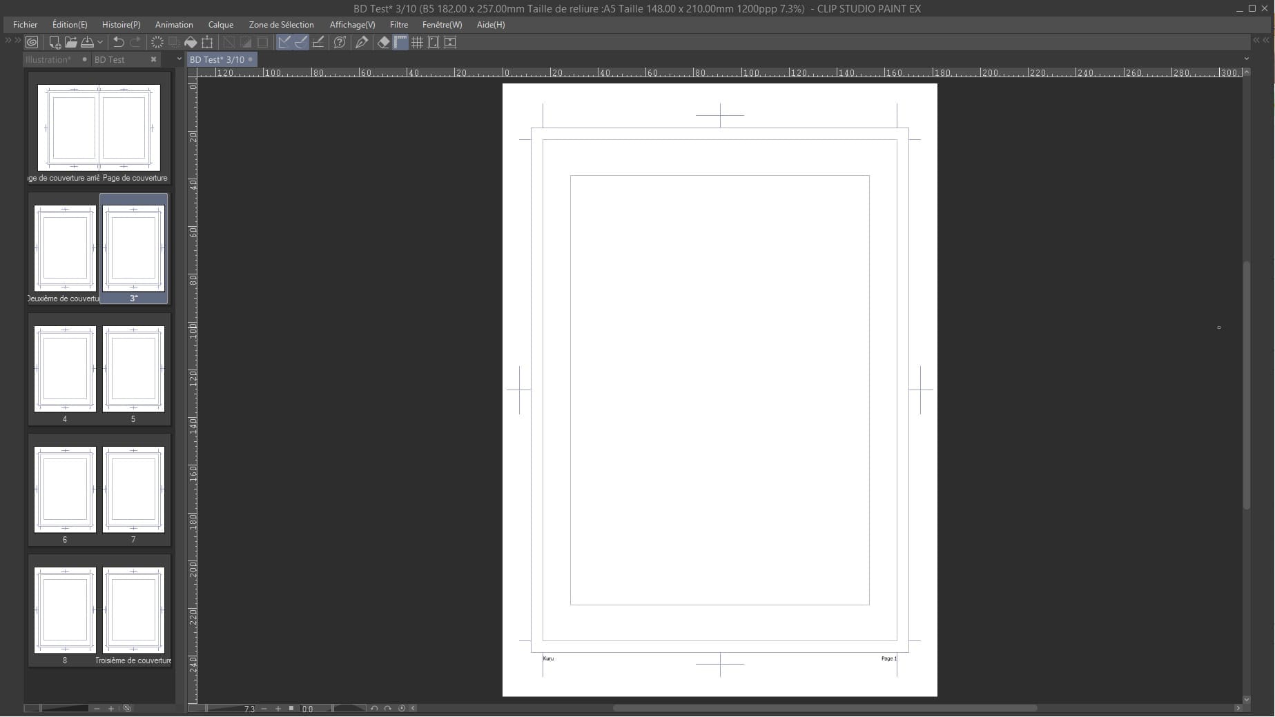 interface logiciel CLIP STUDIO PAINT