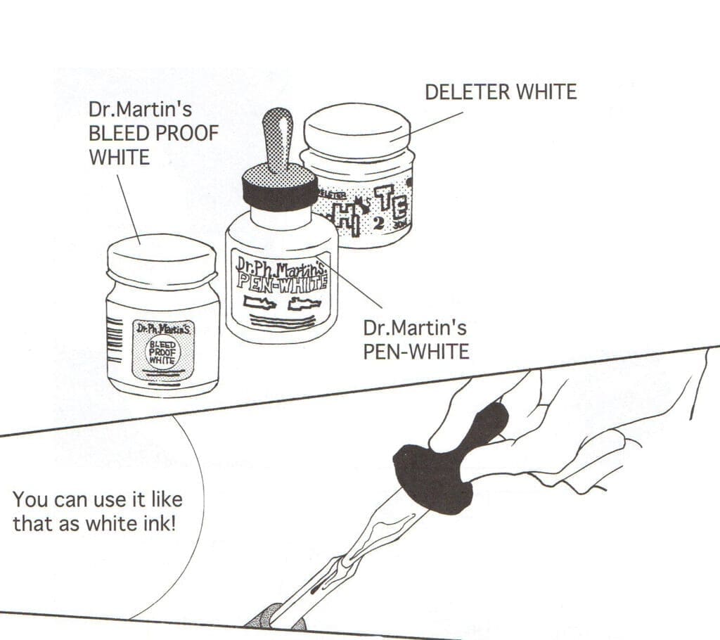 Trouver l'encre blanche idéale pour le Manga Encre blanche 5
