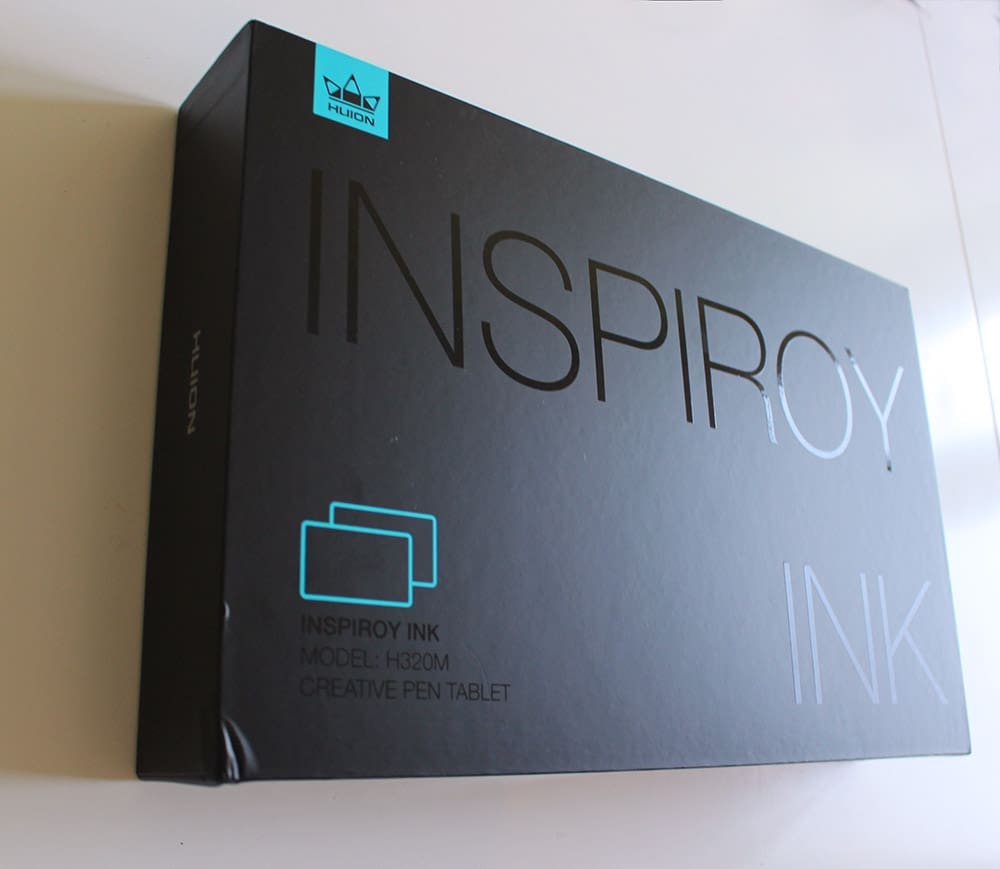 Le packaging de la tablette graphique H320M de chez Huion