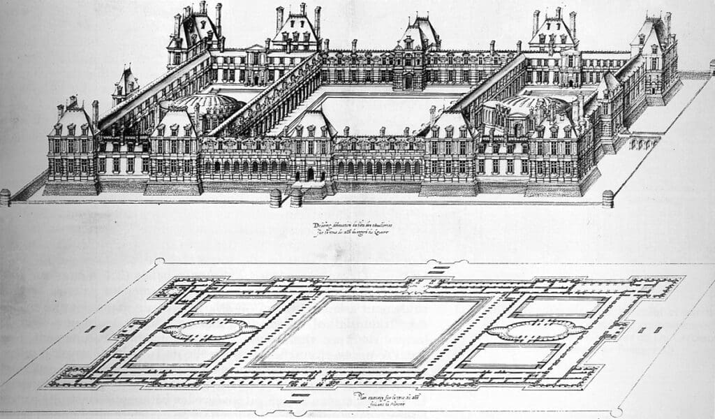 exemple de perspective cavalière avec plan au sol