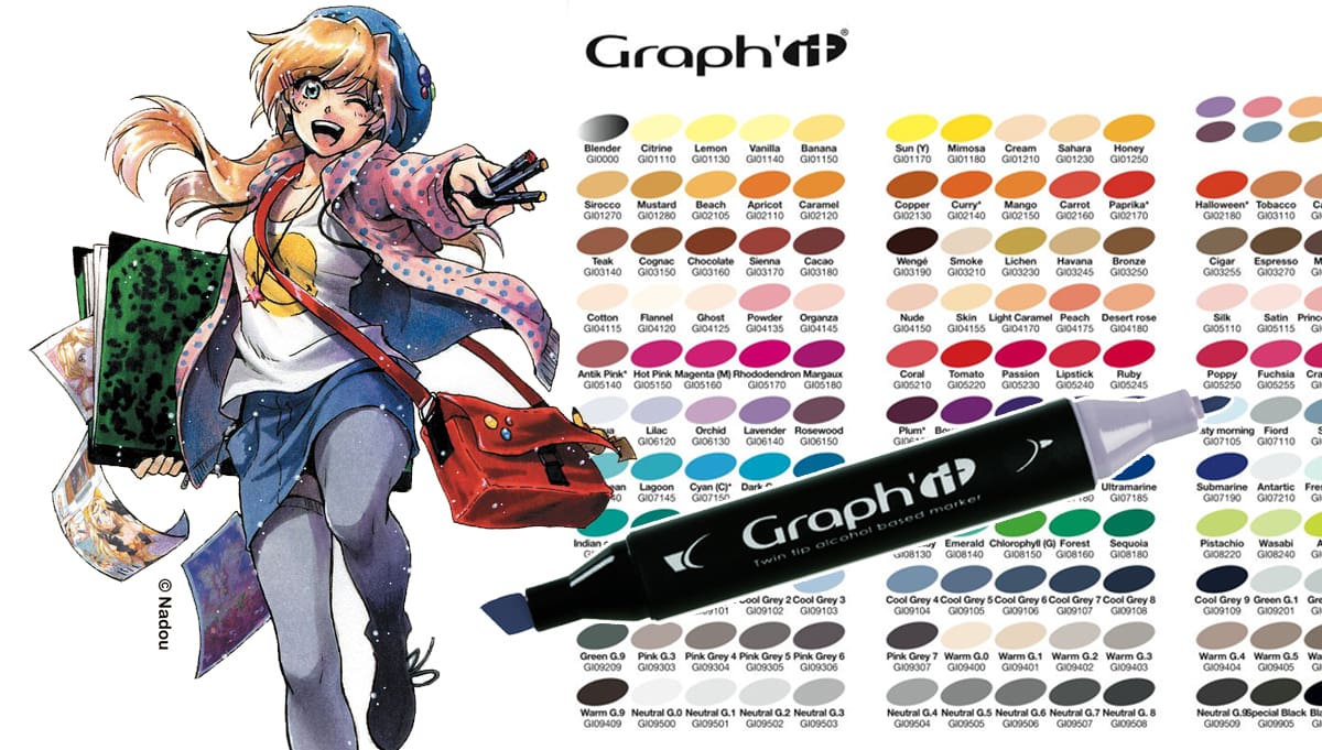 Les feutres GRAPH'IT Marker mangadraft blog banner 1200 feutres graphit