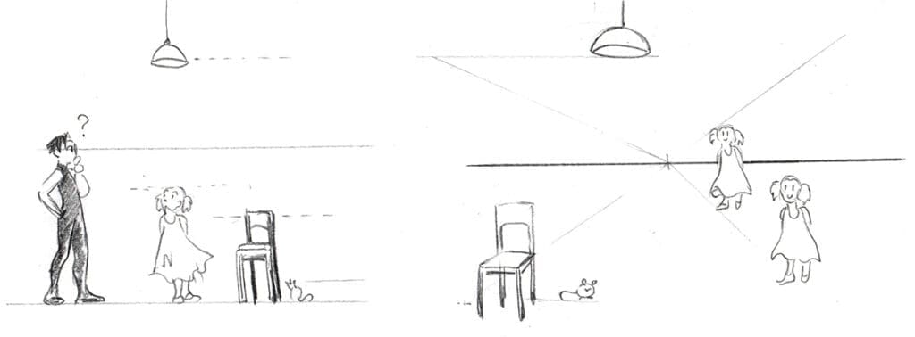 exemple ligne d'horizon - dessin en perspective