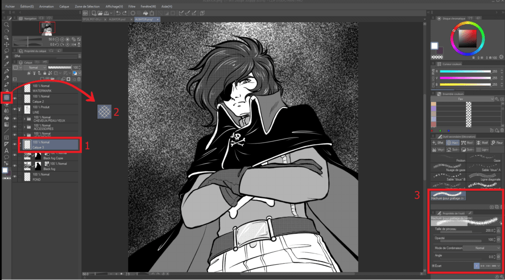 Tuto : Ajouter des trames avec CLIP STUDIO PAINT H