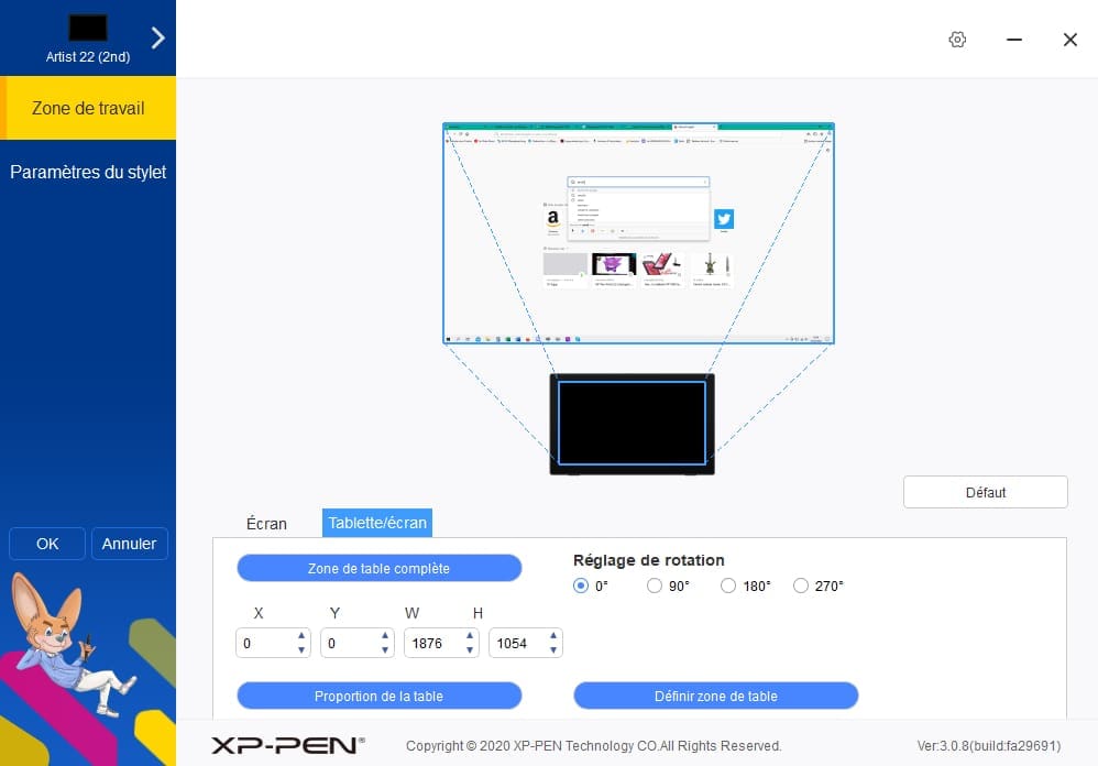 Pilote xp-pen Artist 22 (2e génération)