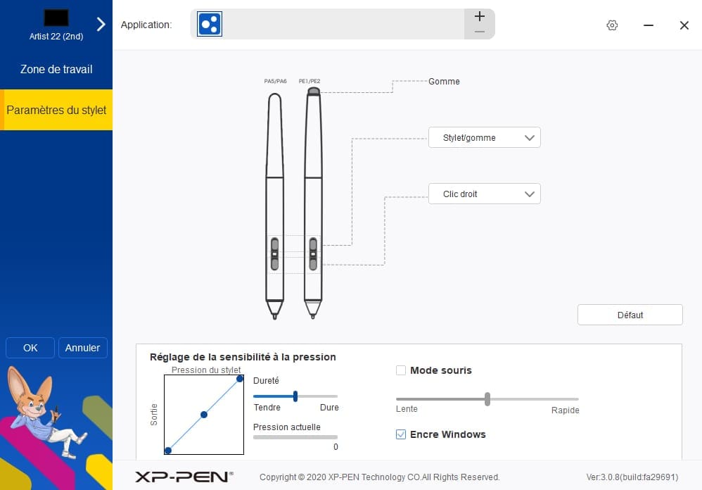 Pilote xp-pen Artist 22 (2e génération) stylet