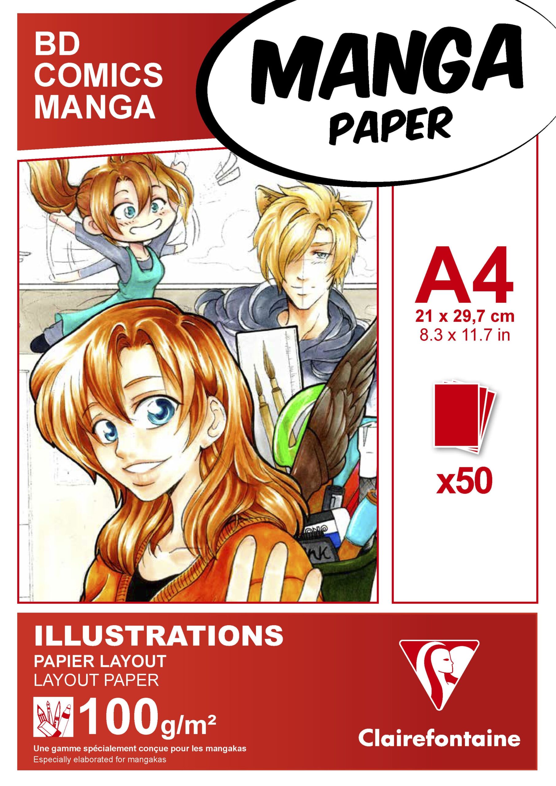 clairefontaine manga paper illustration