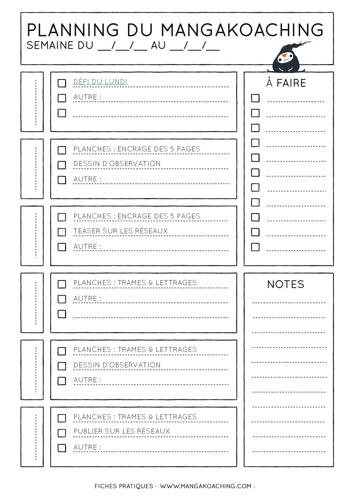 Planning de mangakoaching 12