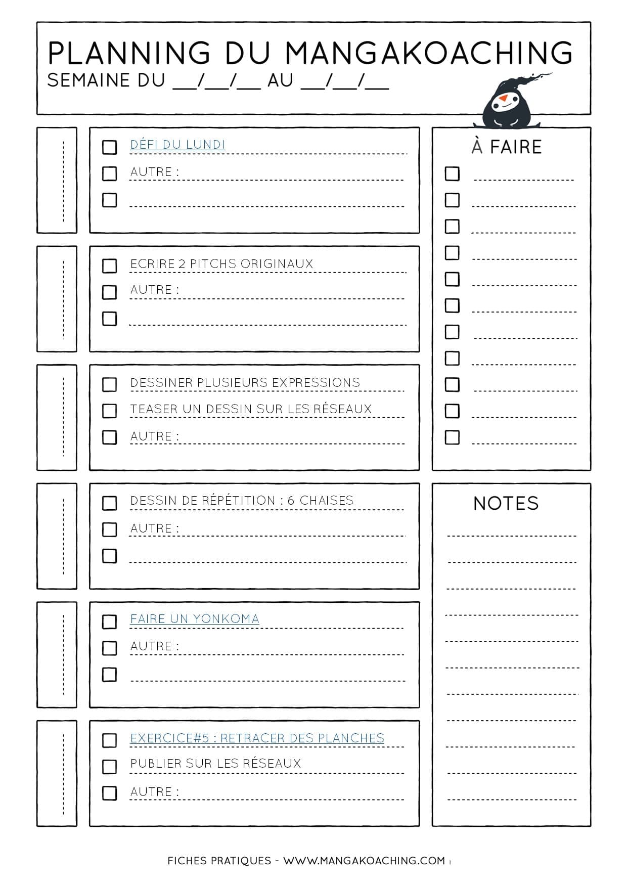 planning de coaching 22