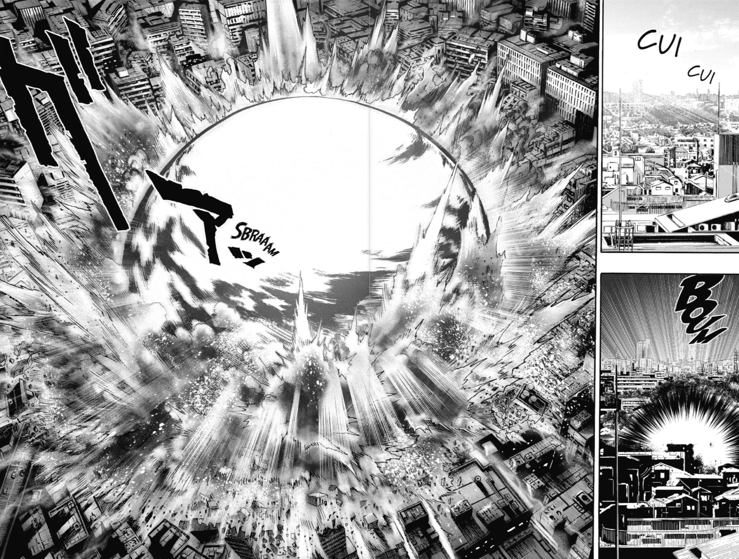 Explosion manga : exemple One Punch Man
