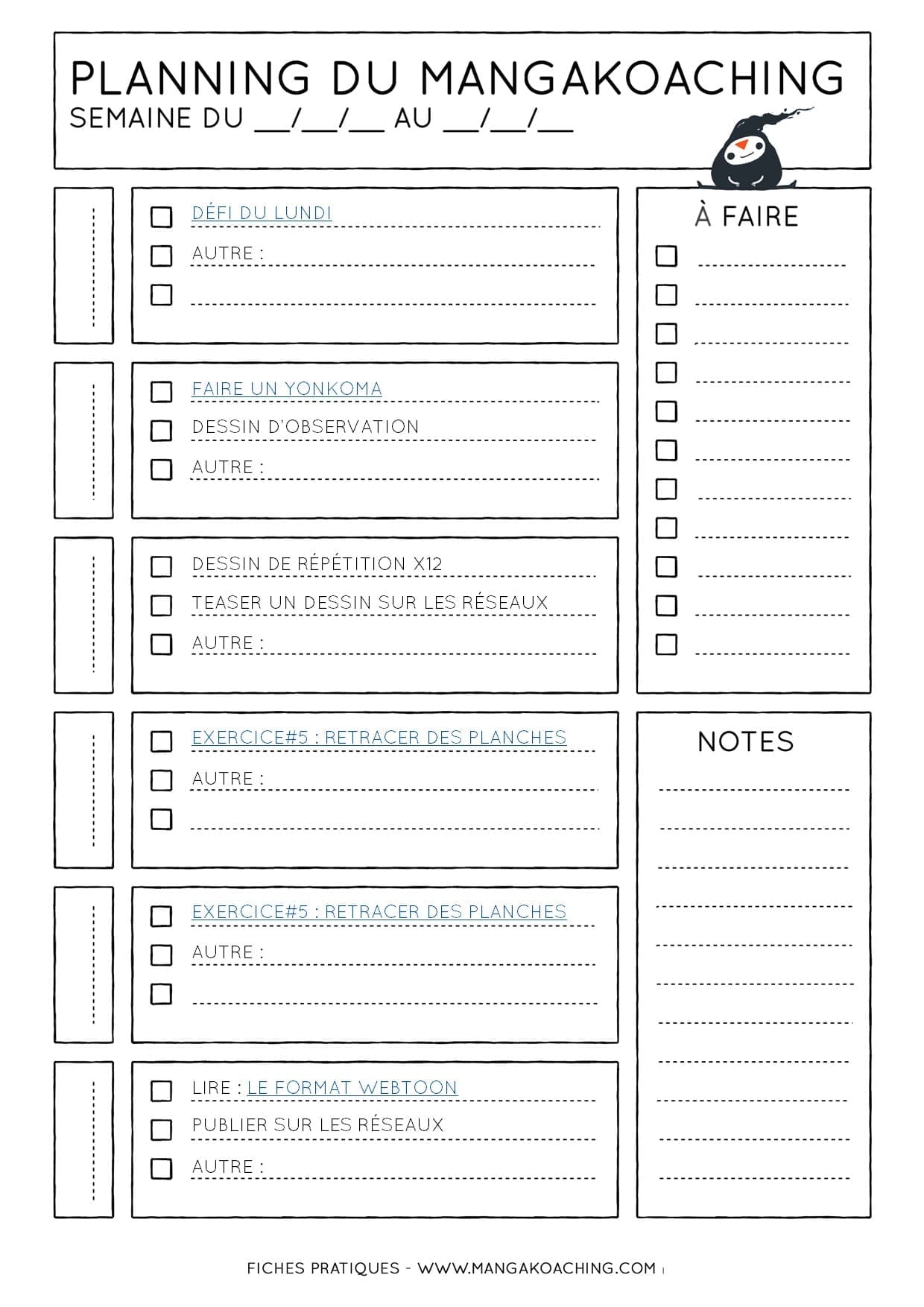 planning de mangakoaching 30