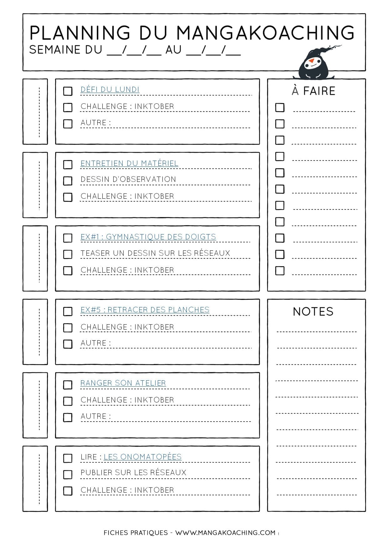 Planning du mangakoaching 39