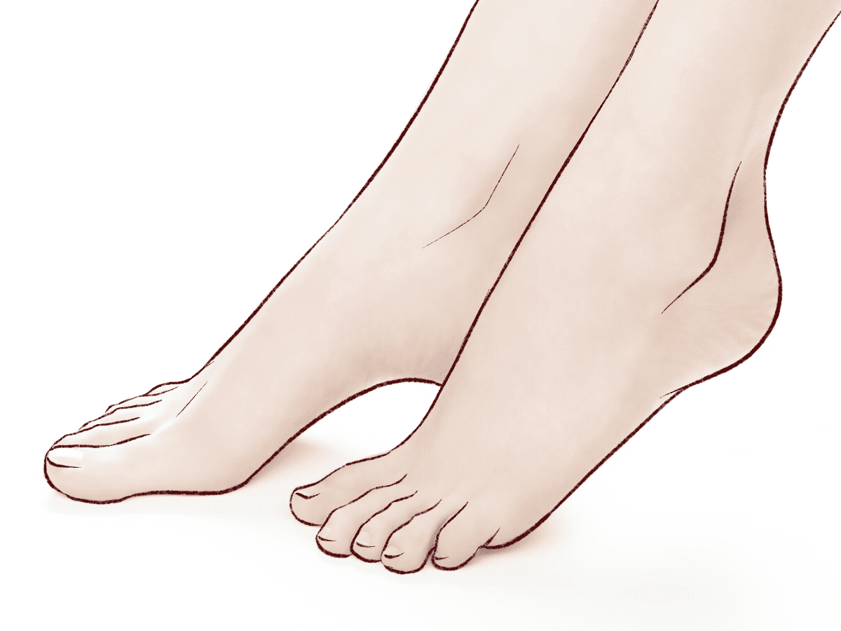 dessiner des pieds