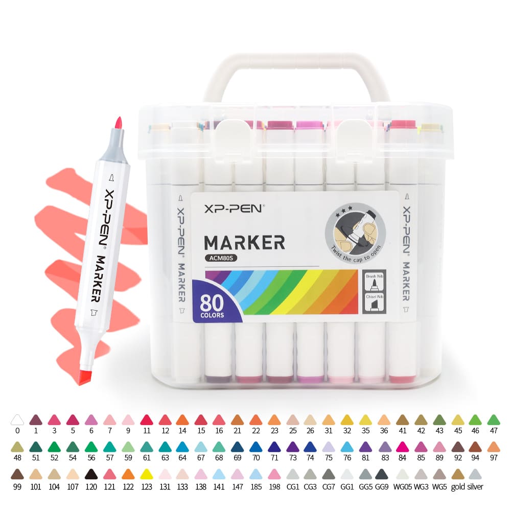 XP-PEN Marker Coffret 80 couleurs