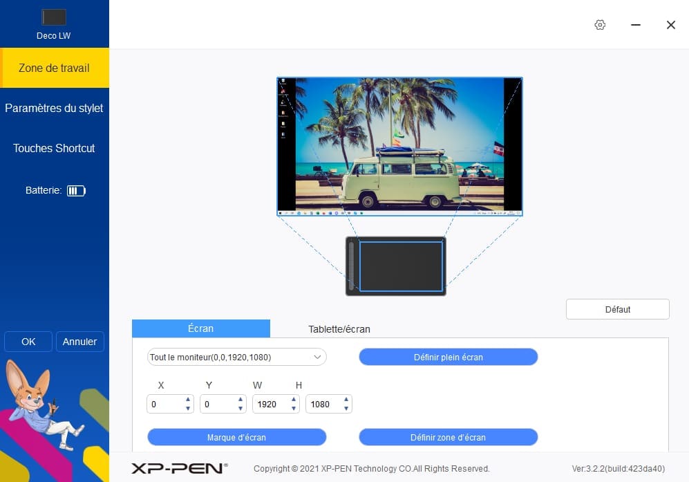 Test : La tablette XP-PEN Deco LW pilote deco lw