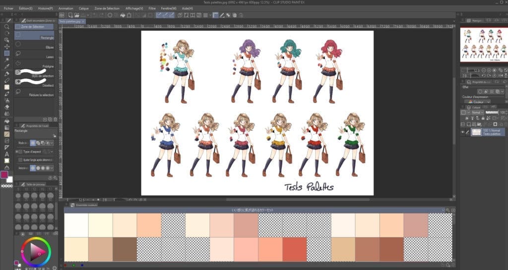 Préparer des palettes de couleur Palette clip 1