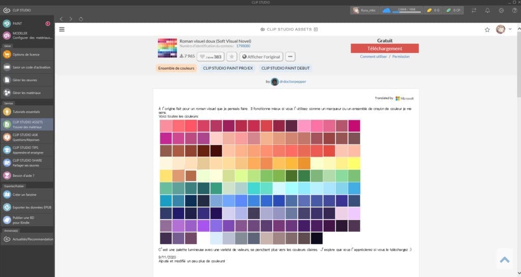 Préparer des palettes de couleur Palette clip 3