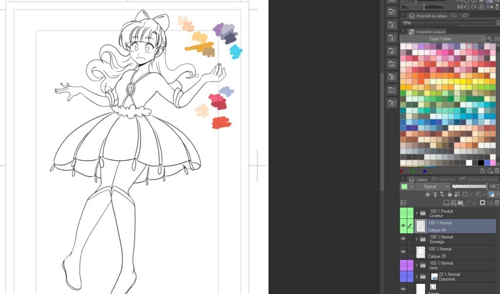 Démo #11 : Colorisation sur CLIP STUDIO PAINT - Partie 1 calques palette