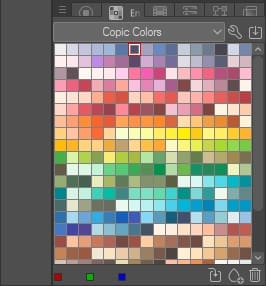 palette couleur