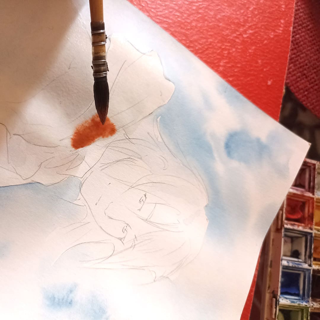 Techniques pour débuter à l'aquarelle : sec sur humide