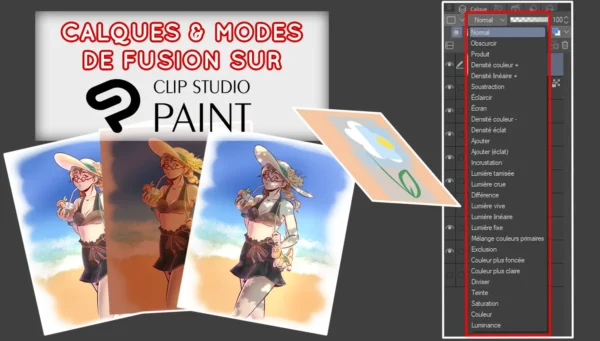 Calques et modes de fusion sur CLIP STUDIO PAINT