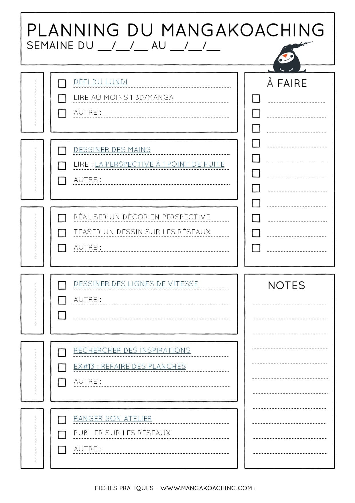 planning de mangakoaching 99