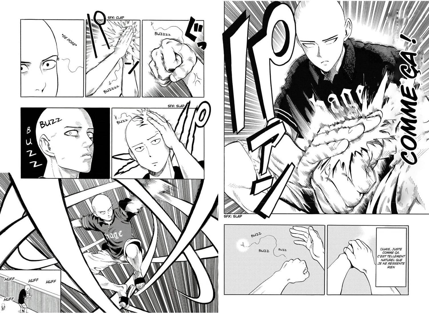 One Punch-Man, par ONE et Yûsuke MURATA, extrait du tome 1, chapitre 5